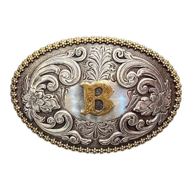 Nocona Oval Initial B Belt Buckle-37072-B