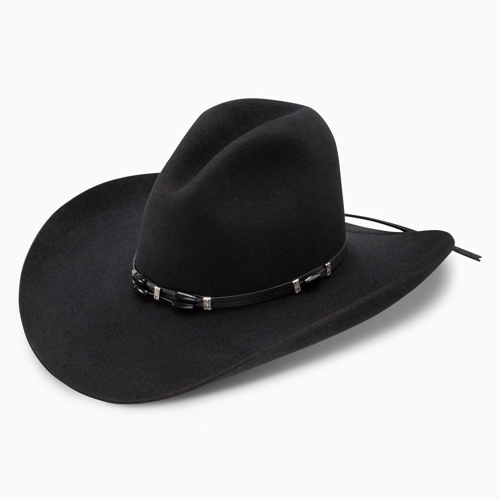 Stetson Resistol Cisco 2X Wool Felt Cowboy Hat Black-RWCSCO-694307