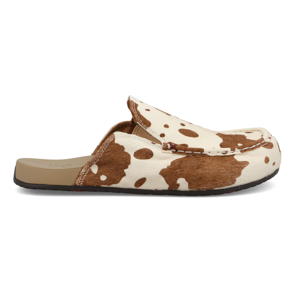 Twisted X Womens Hair-On Brown and White Mule WFFM001
