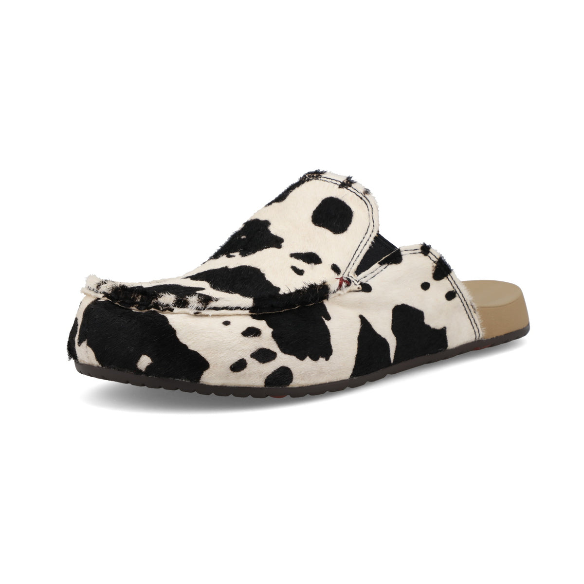 Twisted X Womens Hair-On Black and White Mule WFFM002