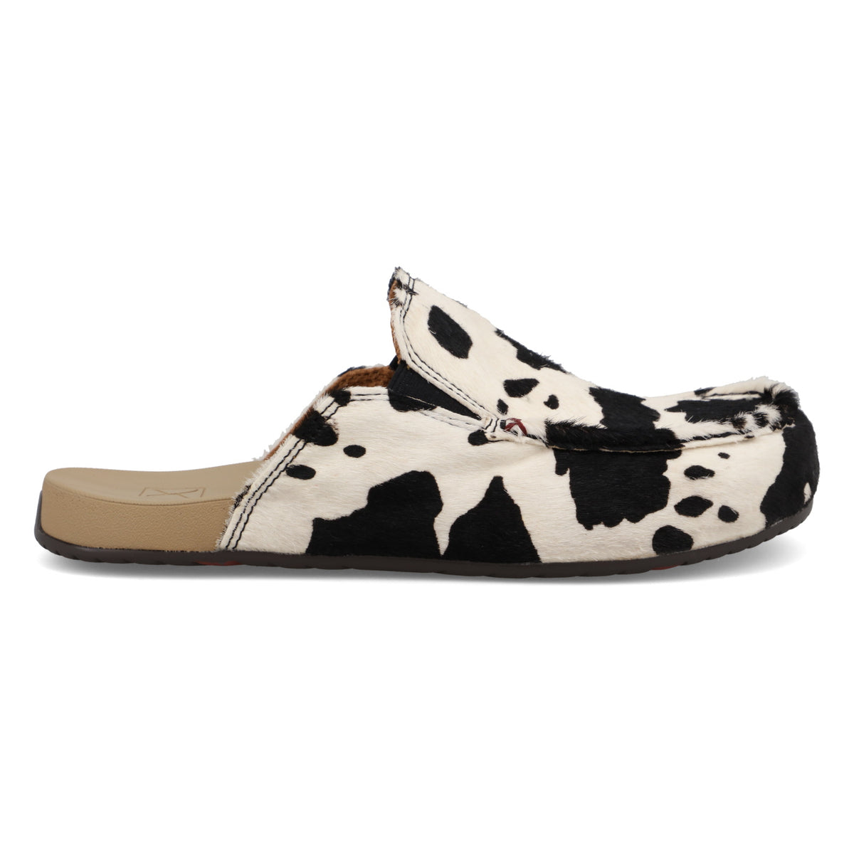 Twisted X Womens Hair-On Black and White Mule WFFM002