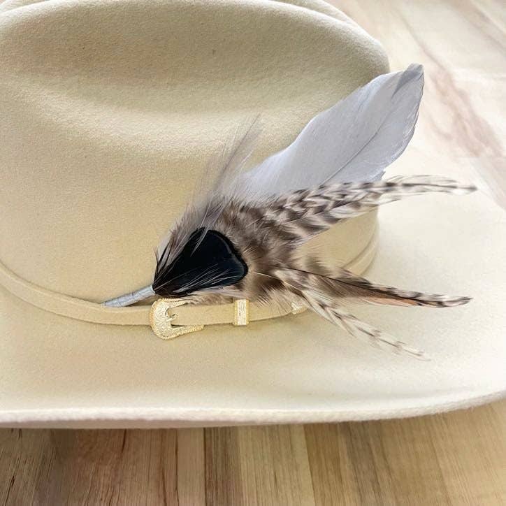 Willow Lane Hat Co. Feather Hat Accent - Sweet Cream - WLF2-SC