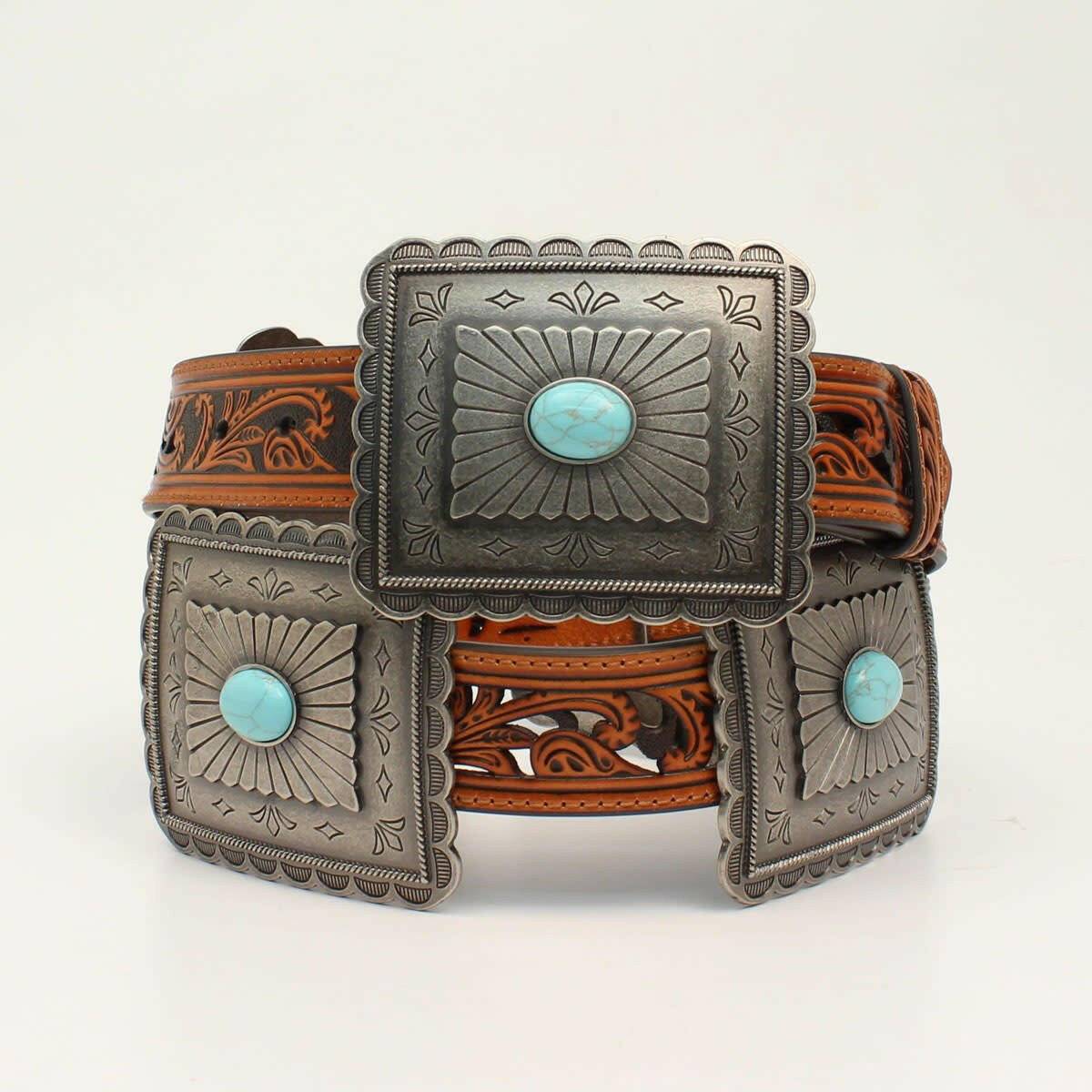 Ariat 1 1/2" Pierced Rectangle Concho Tan-A1532108