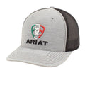 Ariat Mens Richardson 112 Mexican Flag Shield Logo Mesh Snapback Cap Grey-A300016506