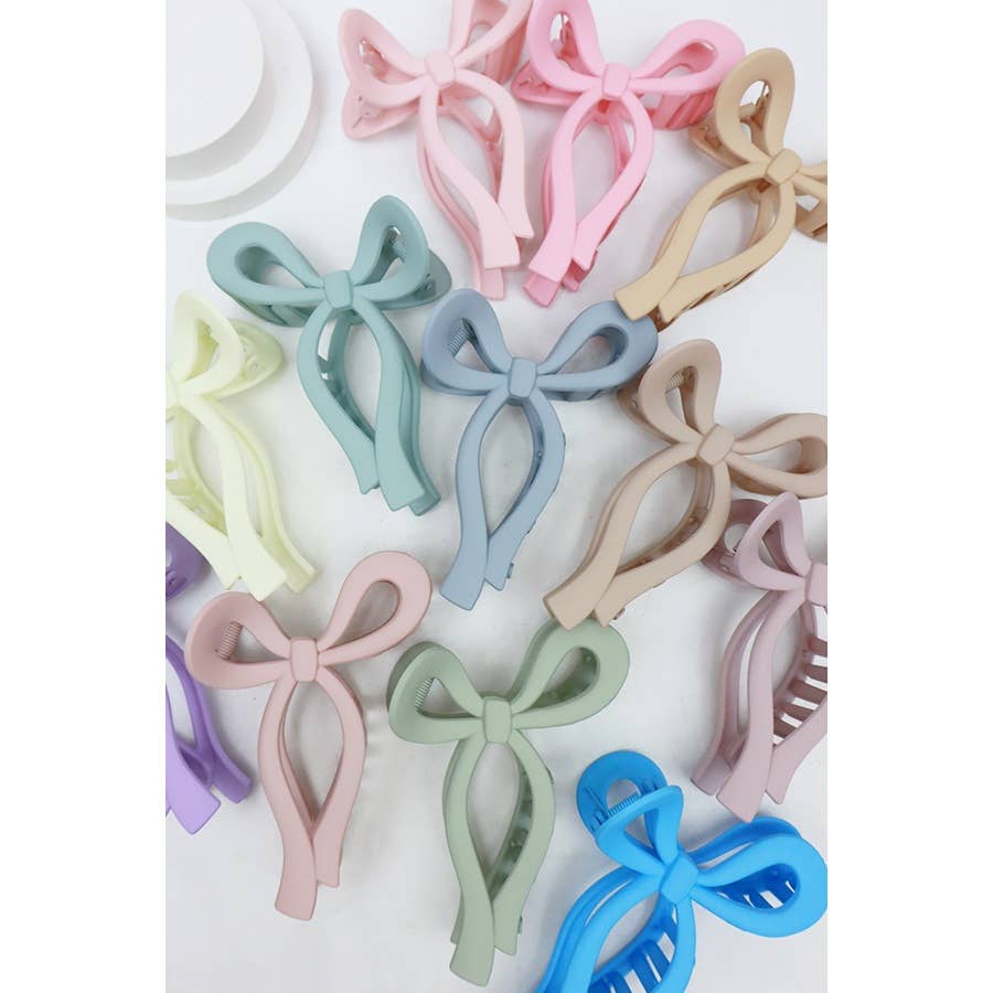 Love And Repeat Matte Pastel Bow Hair Claw Clip LRML2293