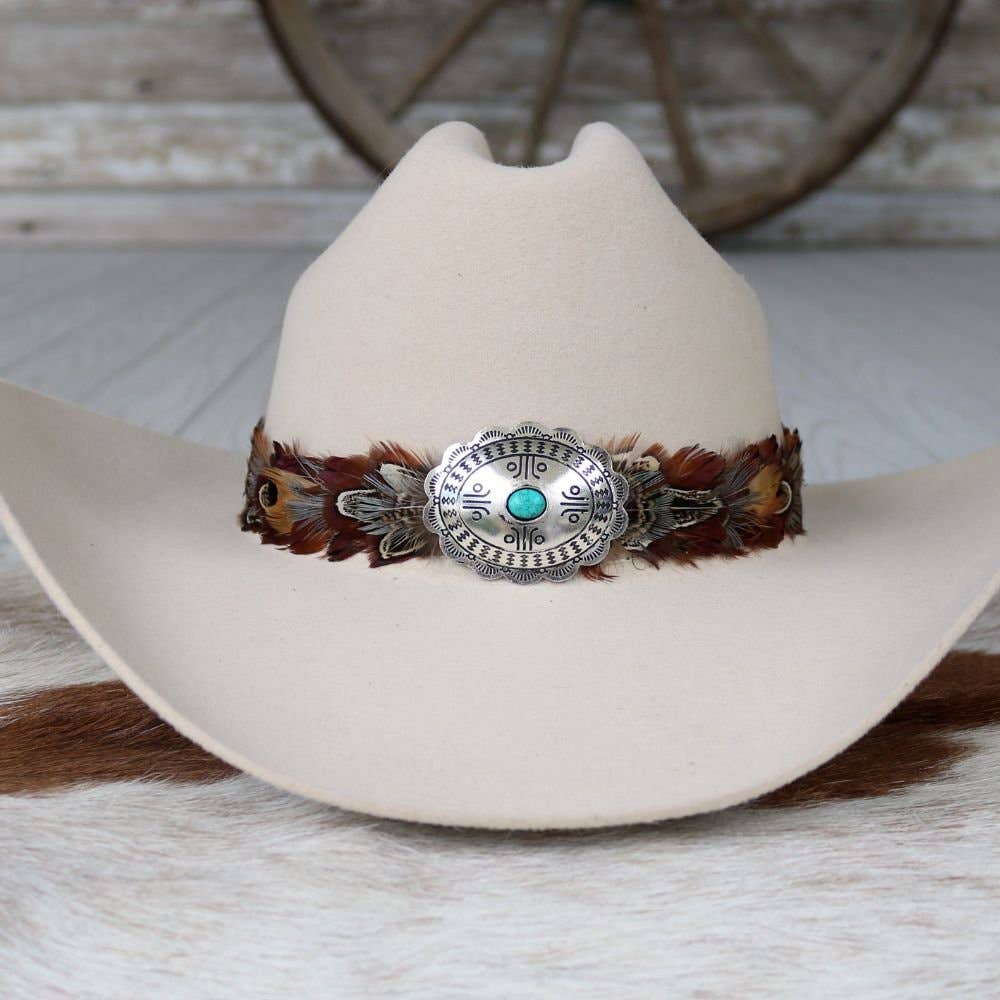 Willow Lane Hat Co. Western Feather Hat Band - Telluride - WLFHB-TLRD