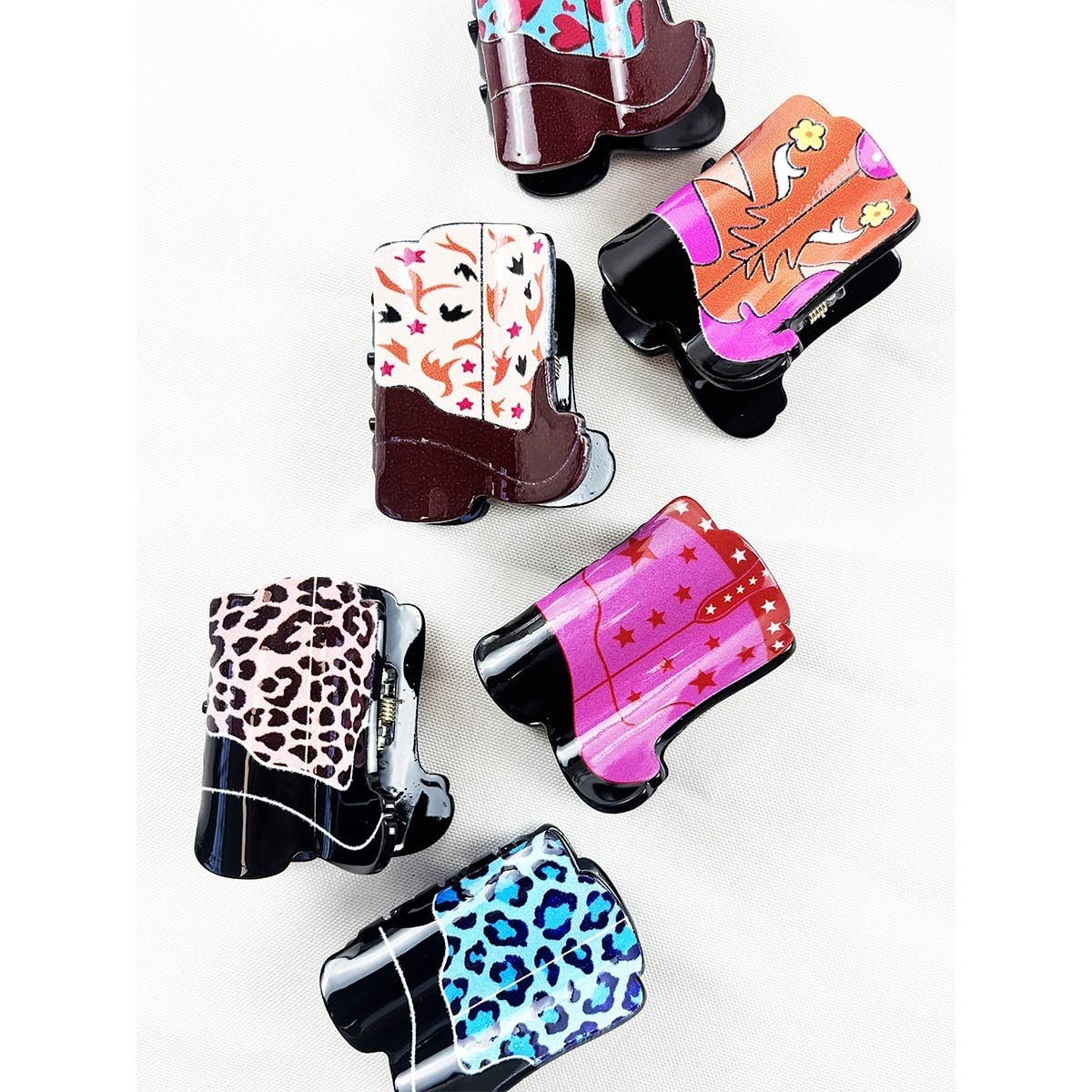 Love And Repeat Mini Western Boot Hair Claw Clip LRPCJC11541M