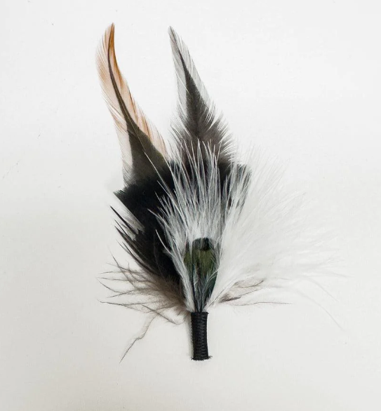 American Hat Makers Feather Hat Accent Ash Grey - 810073-GRY