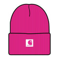 Carhartt Kids Youth Rubber Patch Watch Cap Beanie-CB9020-CP42 Pink Glo