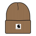 Carhartt Kids Youth Rubber Patch Watch Cap Beanie-CB9020-D15 Carhartt Brown