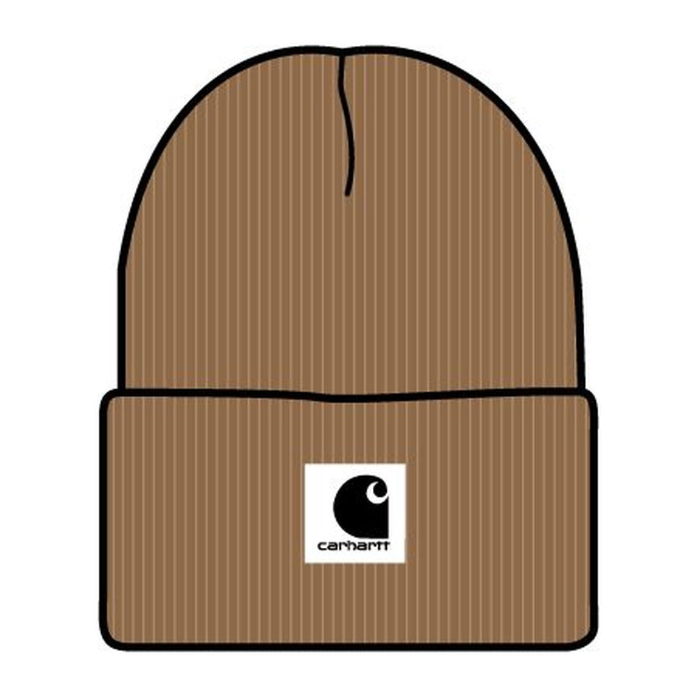 Carhartt Kids Youth Rubber Patch Watch Cap Beanie-CB9020-D15 Carhartt Brown