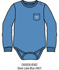Carhartt Kids Long-Sleeve Pocket Bodysuit - Silver Lake Blue