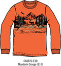 Carhartt Kids Boys Long-Sleeve Deer T-Shirt - Mandarin Orange