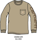 Carhartt Kids Boys Long-Sleeve Pocket Logo T-Shirt - Elm