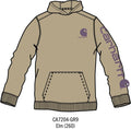 Carhartt Kids Girls Long-Sleeve Logo Sweatshirt - Elm