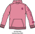 Carhartt Kids Girls Long-Sleeve Logo Sweatshirt - Cashmere Rose