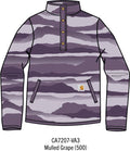 Carhartt Kids Girls Fleece Quarter-Snap Printed Sweatshirt - Mulled Grape