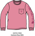 Carhartt Kids Girls Tonal Patch Pocket Long-Sleeve T-Shirt - Cashmere Rose
