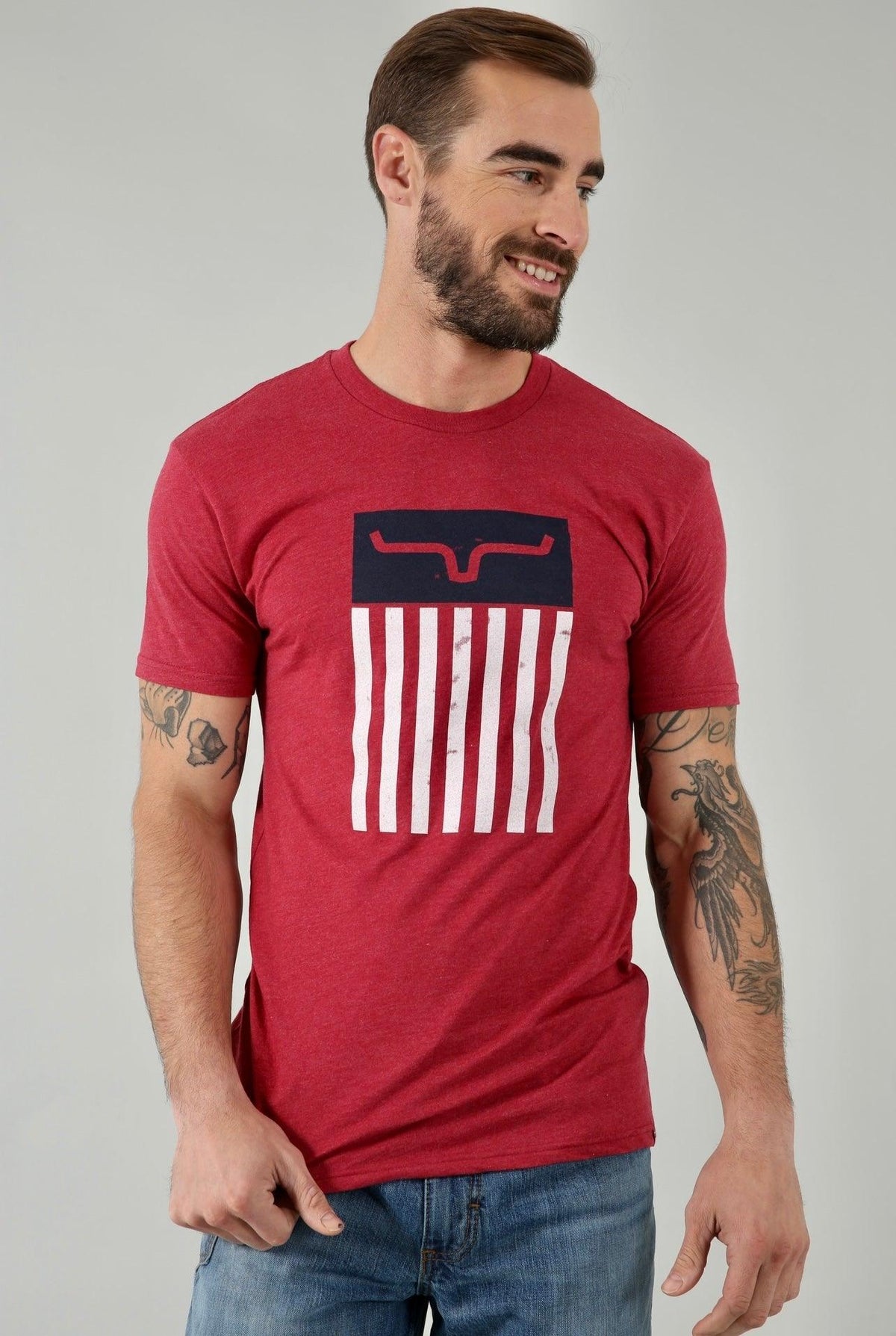 Kimes Ranch Mens Cody Tee-Shirt-Cardinal-404003 - view 2