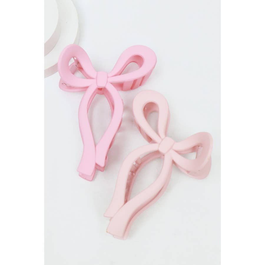 Love And Repeat Matte Pastel Bow Hair Claw Clip LRML2293 - view 2