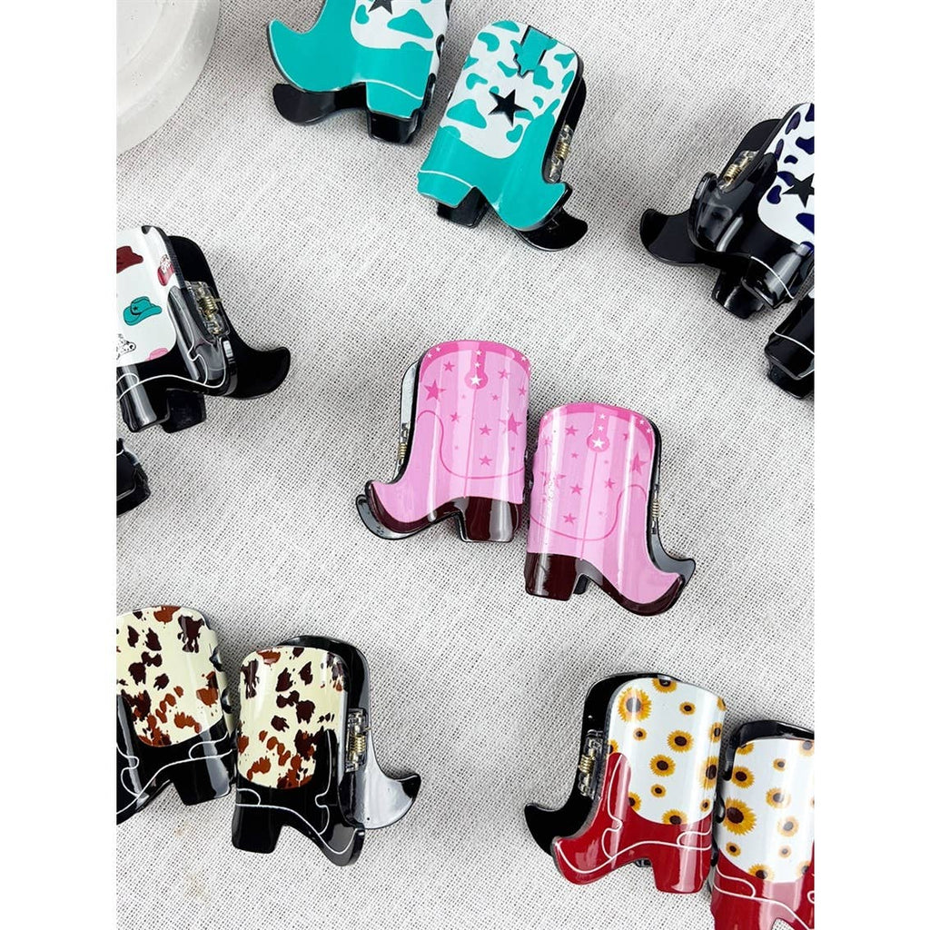 Love And Repeat Mini Cowboy Boot Hair Claw Clip LRPCJC-11532M