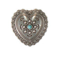 M&F Western Scarf Slide Turqouise Heart