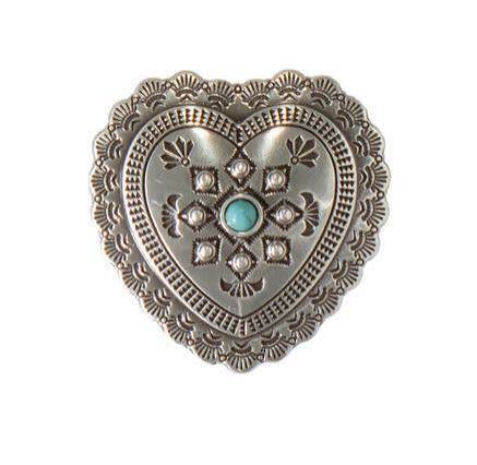 M&F Western Scarf Slide Turqouise Heart