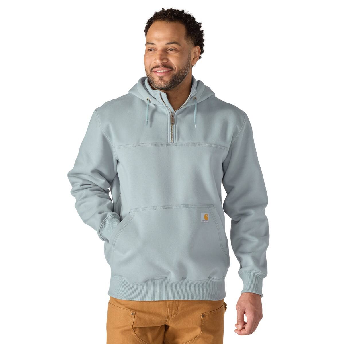 Carhartt Mens Rain Defender Heavyweight Quarter-Zip Hoodie - Blue Cove 100617-HV6