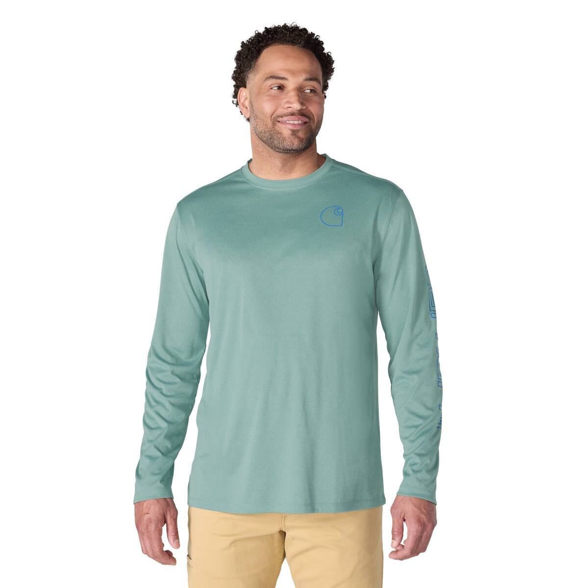 Carhartt Mens Harbor Teal Protector Long Sleeve Shirt-106164-HV3