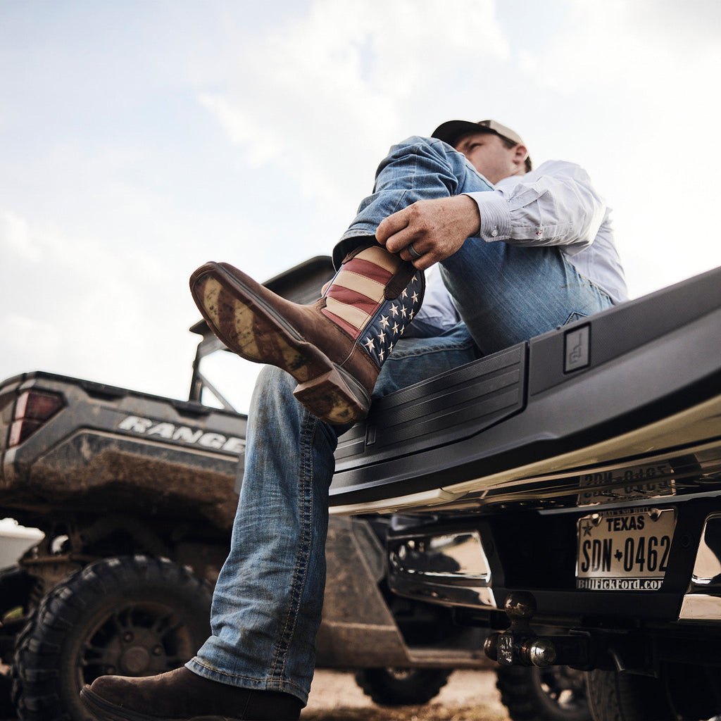 Durango Patriotic Rebel Sq Toe-DB5554