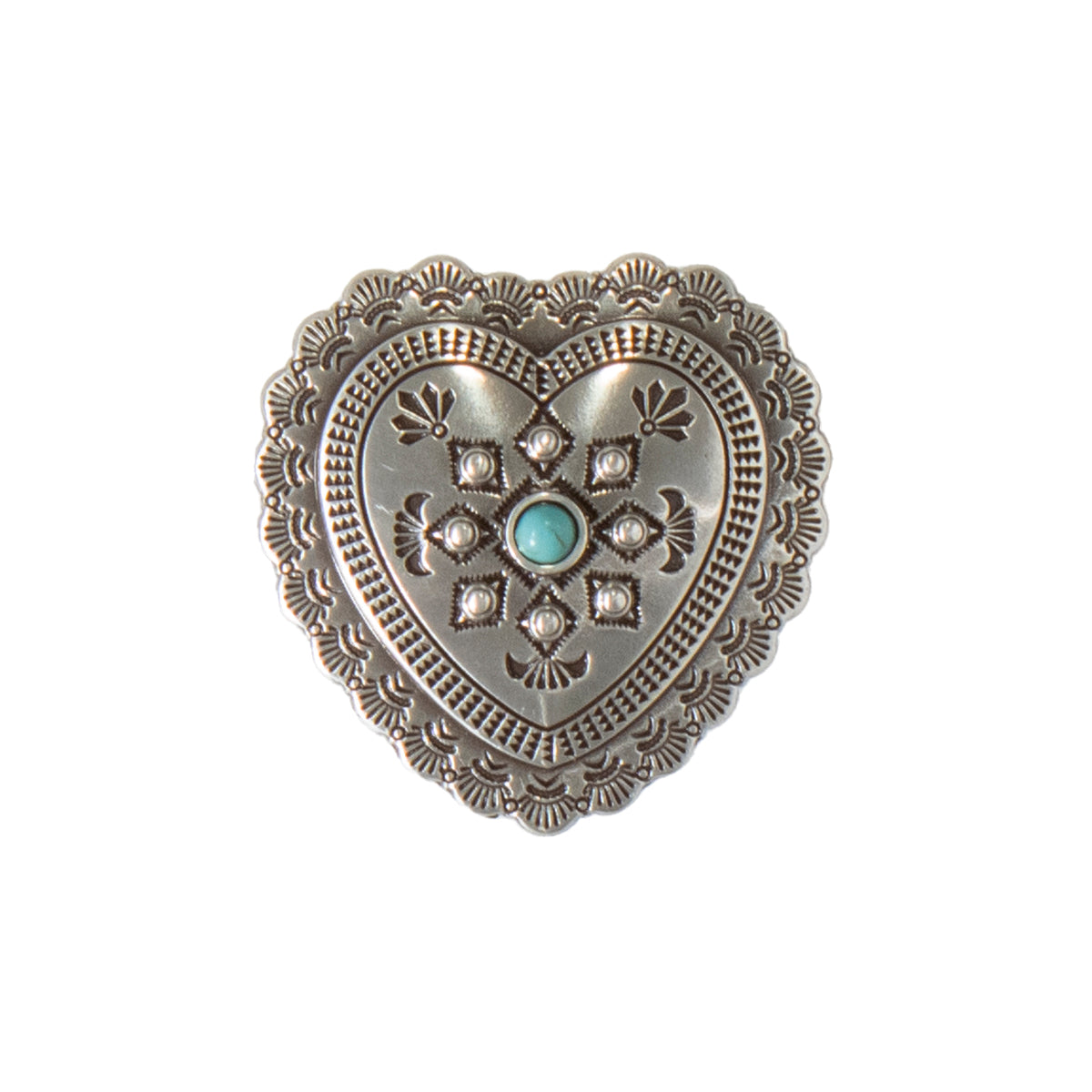 M&F Western Scarf Slide Turqouise Heart