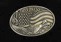 Nocona God Bless America Oval Belt Buckle-37016