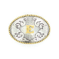 Nocona Oval Initial E Belt Buckle-37072-E