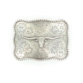 Nocona Longhorn Scroll Rectangle Belt Buckle-37228