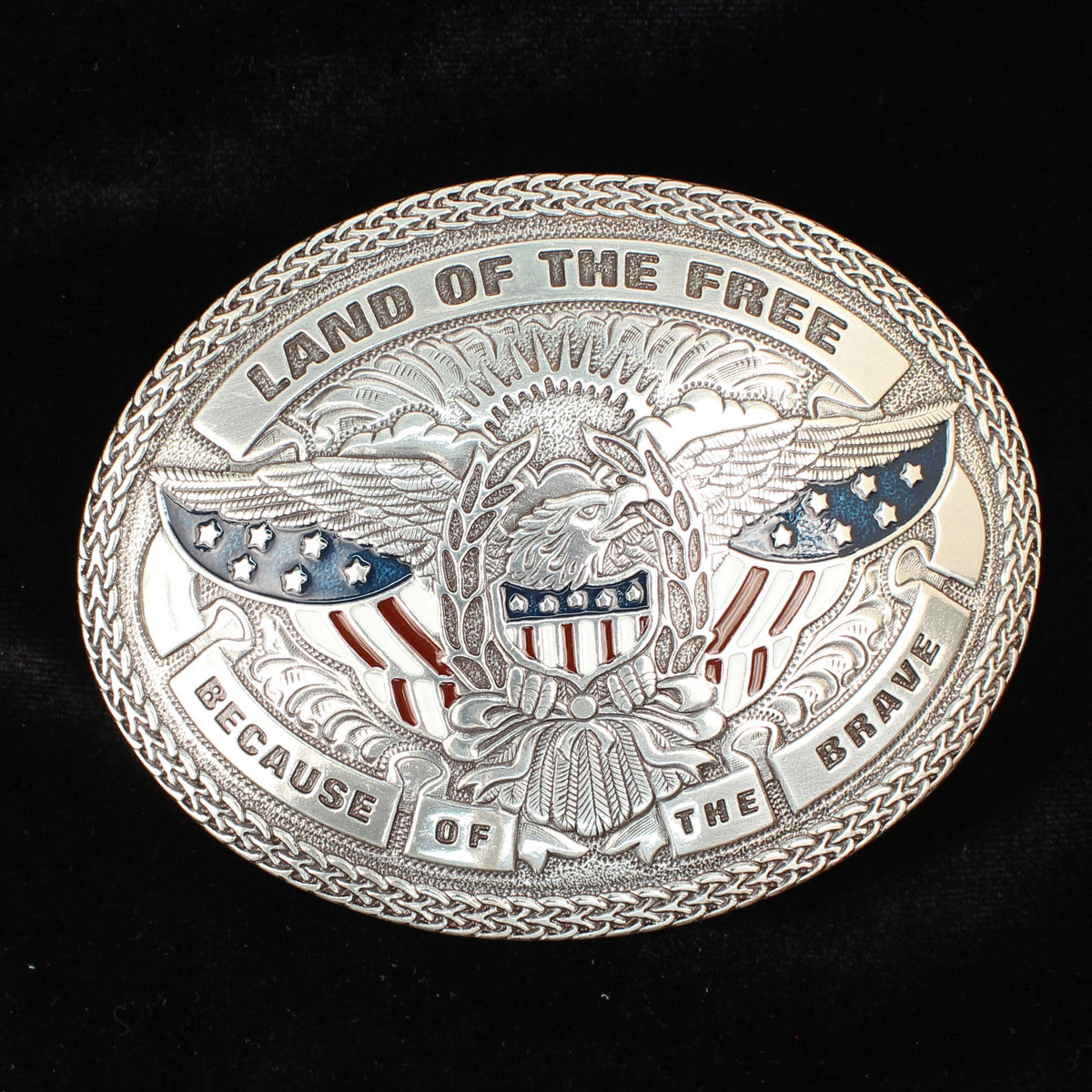 Nocona Land of the Free Eagle Oval Belt Buckle-37916