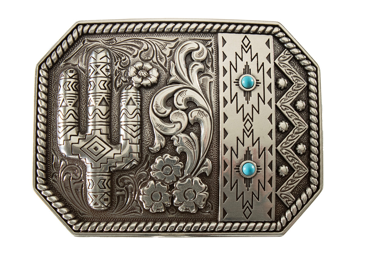 Blazin Roxx Cactus Turquoise Womens Buckle - 37941