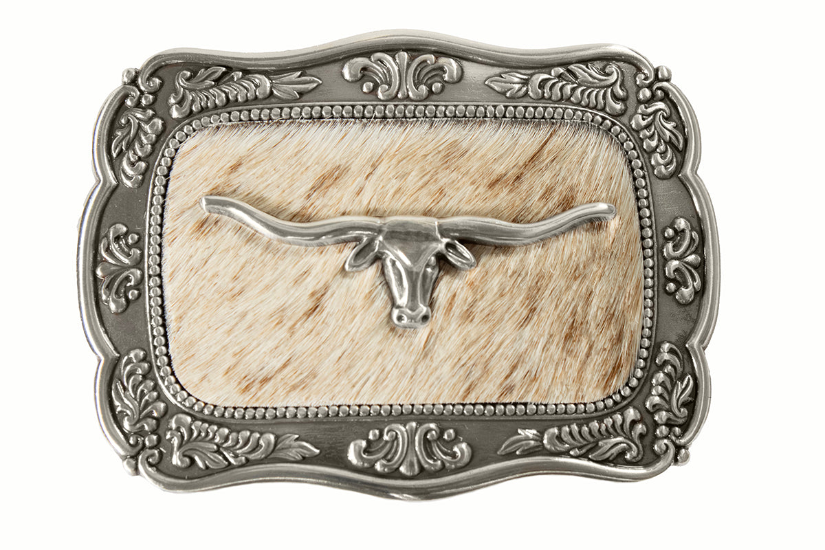 Blazin Roxx Longhorn Hair On Womens Buckle - 37951