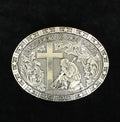 Nocona Land of the Free Cross Oval Belt Buckle-37985