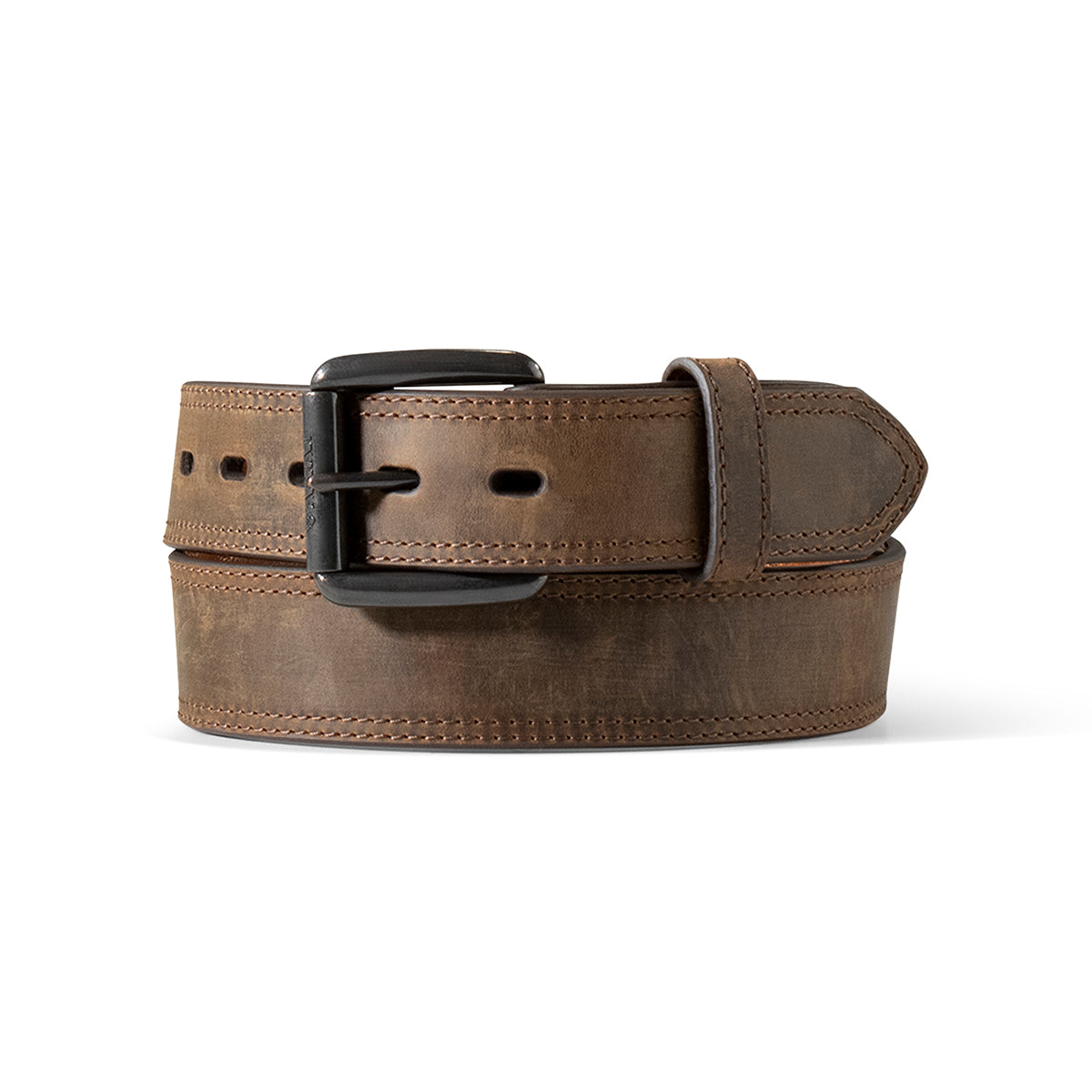 Ariat Mens Belt-1 1/2 Dist Inset Logo Bro-A1012702