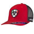 Ariat Mens Richardson 112 Mexican Flag Shield Mesh Snapback Cap Red-A300011704