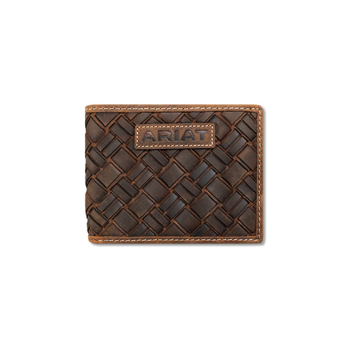 Ariat Mens Basket Weave Bifold Wallet - A3567744
