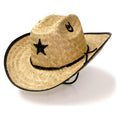 Western Express Kids Straw W/Star Black-JJ-5BLK