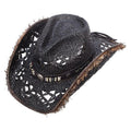 Western Express Straw-Black Lancaster Frayed-LIN-83