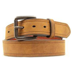 M and F Western Belt-1 1/2 Dist Inset Logo Bro - Mens