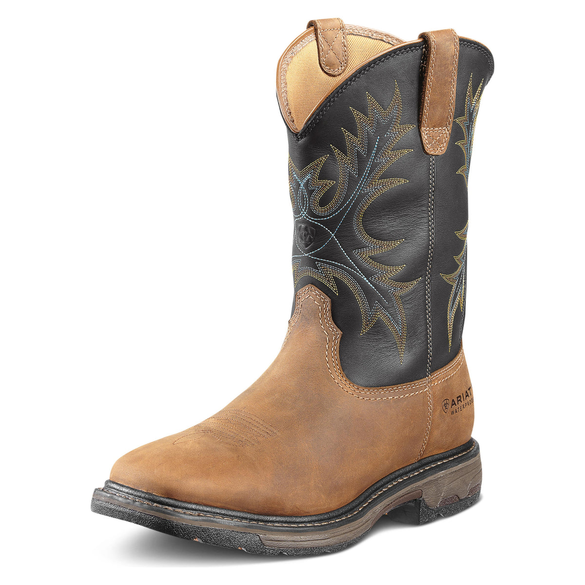 Ariat Mens WorkHog Wide Square Toe Waterproof Steel Toe Work Boot-10010133