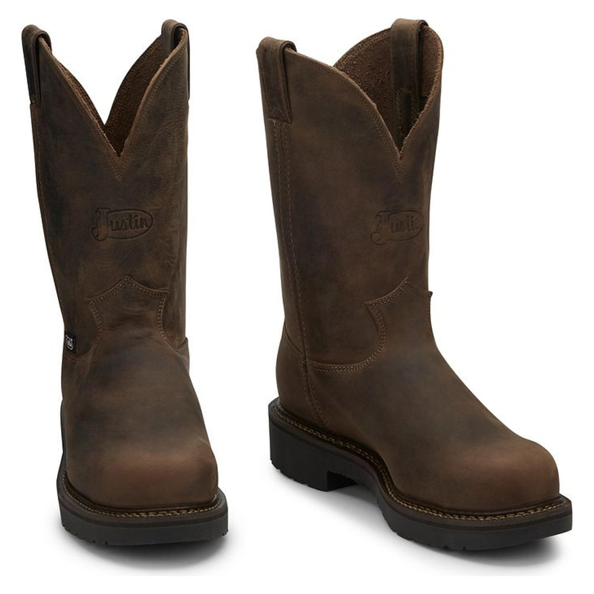 Justin Mens Balusters 11-Inch Steel Toe Work Boots-4445