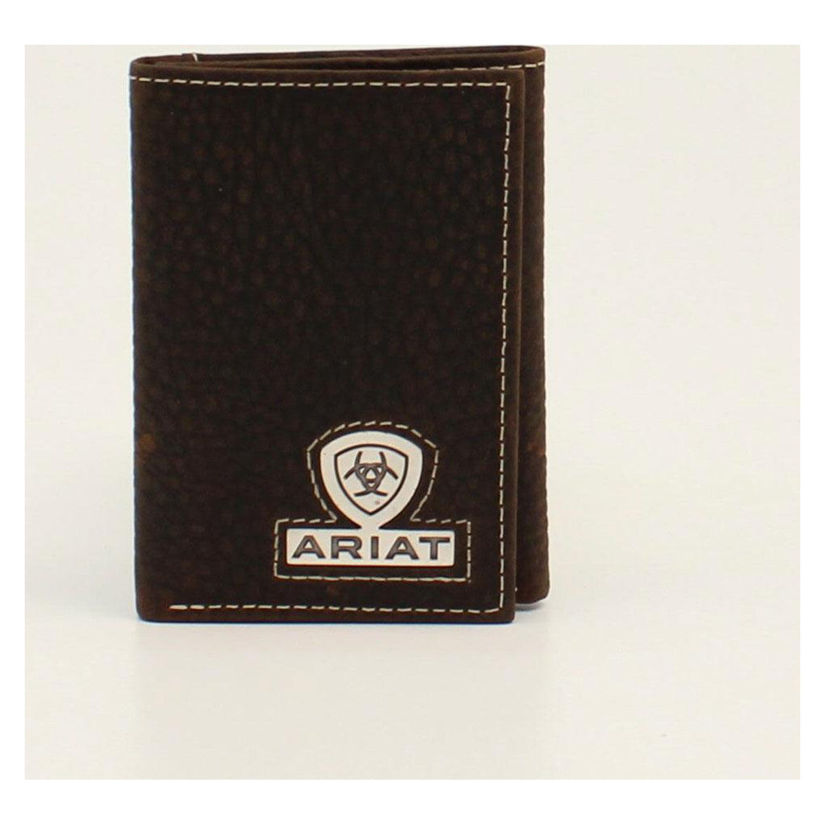 Ariat Mens Shield Logo Trifold Wallet Brown Rowdy-A35468282