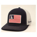 Ariat Mens Richardson 112 Oil Rig Flag Patch Mesh Snapback Cap Navy-A300009103
