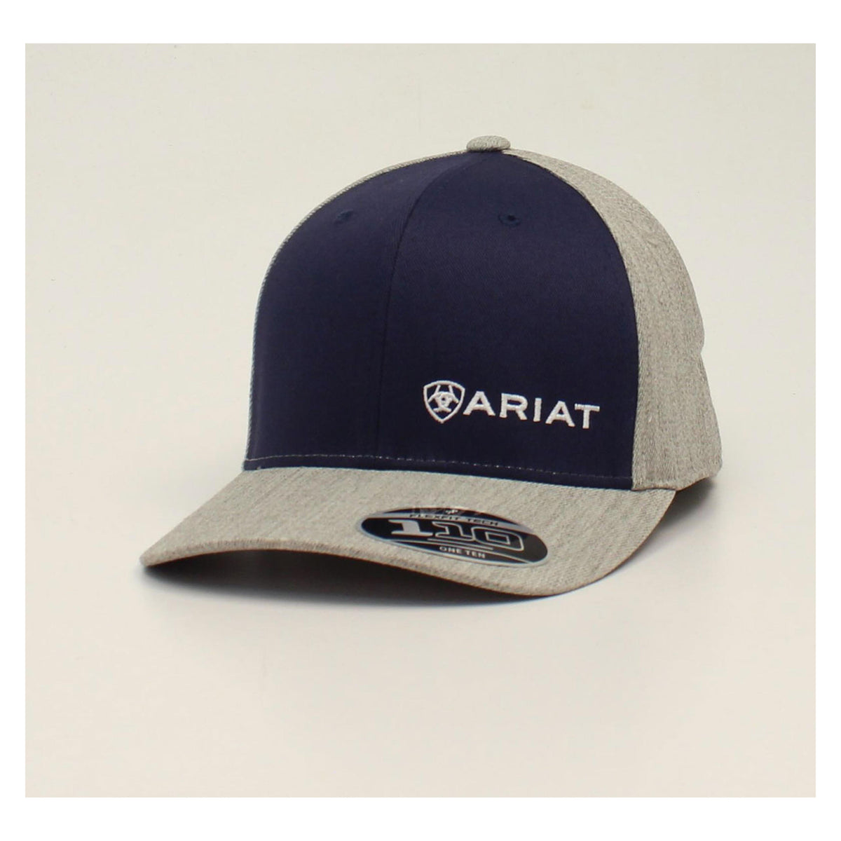Ariat Mens Flexfit 110 Two-Tone Offset Logo Fabric Snapback Cap Navy-A300014703