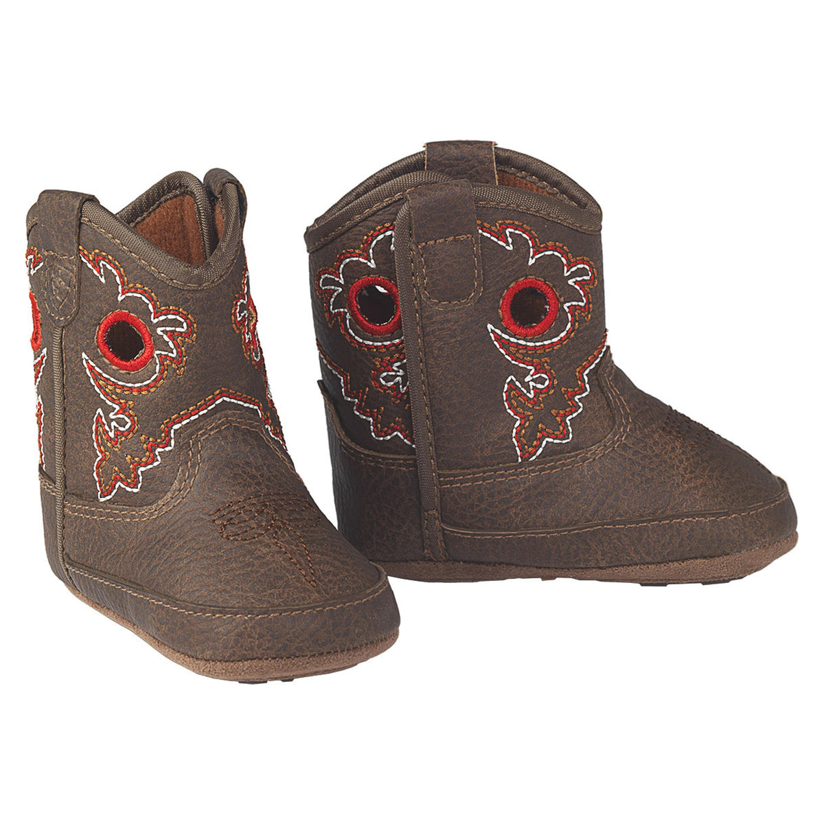 M and F Western Ariat Rough Stock Infant Boots Brown - Boot Kids Boys